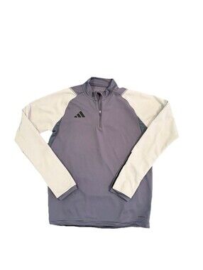 adidas AEROREADY Slim Fit 1/4 Zip Training Top - Grey/White - Men's Medium